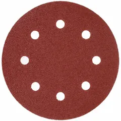 Coarse-grade 60-grit aluminum oxide abrasive disc for drywall sanders. Features a cloth backing with hook-and-loop attachment for quick changes. Suitable for material removal on drywall surfaces prior to finishing. Pack of 10 discs.
