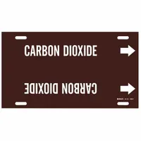 Pipe Marker: Carbon Dioxide, Brown, White, Fits 8 to 9 7/8 in Pipe O.D., 1 Pipe Markers, With Arrows (MPN 4306-G)