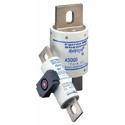 MERSEN Semiconductor Fuse: A50P Series, Fast-Acting, 500 A, 500 V AC - Fast-Acting Bolt-On Fuses