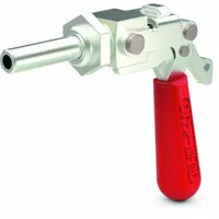 DE-STA-CO Straight Line Clamp: Through-Hole Base Mounting, Locking Horizontal Handle, 1.5 in Arm Lg (MPN 604-MMR)