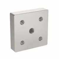 Base Plate: 40 Series, Aluminum, 19 mm x 19 mm x 80 mm, Drop-In, Double, Adj (MPN 40-2140)