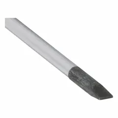 This precision slotted screwdriver features a 1/8 in tip size and a standard length with 6 1/4 in overall length. The ergonomic grip provides comfortable handling for delicate fastening tasks such as adjusting small screws in electronics, instruments, or light assembly work.