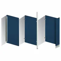 ASI GLOBAL Urinal Screen: Plastic Polymer, Blue, 48 in Ht, 24 in Wd, 1 in Thick (MPN 40-90824802-9509)