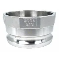 Cam and Groove Adapter: 5 in Coupling Size, 5 in-8 Thread Size, 75 psi Max. Working Pressure @ 70 F (MPN PLE91)
