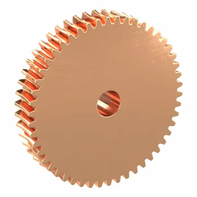 KHK GEARS Worm Wheel: Reduction Ratio 50, Module m 1.5, Right Hand, 20° Pressure Angle - Metric Worm Wheels