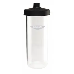 This 1.2 L Type I glass vacuum flask features a colorless, cylindrical design with a 3/4" opening and tolerance of +/-0.30 mL. It includes a closure and is suitable for collecting filtrates under vacuum in general laboratory filtration applications.