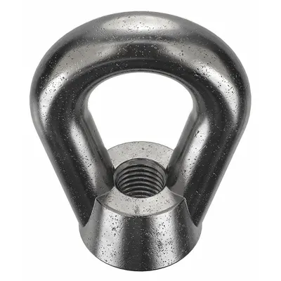 KEN FORGING Eye Nut: 1"-8 Thread, Steel, Black Oxide, Oval, 1 3/4 in Inside Dia - Steel Eye Nuts