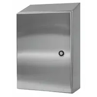 WIEGMANN Sloped Top Enclosure: 304 Stainless Steel, 20 in x 16 in x 8 in, NEMA 12/13/3R/4/4X, Hinged (MPN N412201608CSSST)