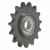 BREWER MACHINE & GEAR Idler Sprocket: For 40 Chain Size, Nylon, 17 Teeth, 3 in Outside Dia., Ball (MPN B4017N)