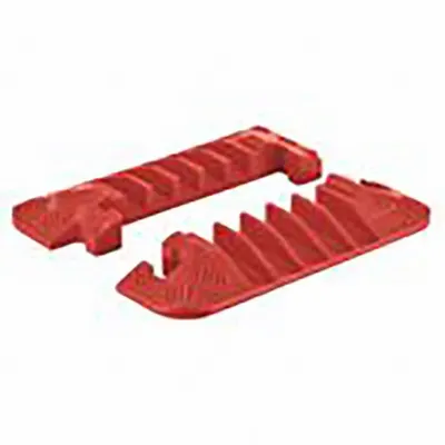 CHECKERS Hinged Cable Protector End Cap: 5 Channels, Hinged, 1 3/8 in Max Cable Dia - 5-Channel Hinged-Cover Cable Ramps