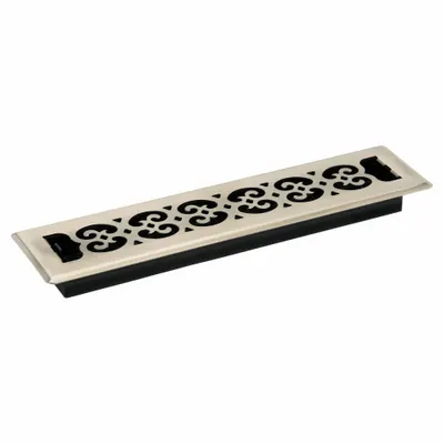 DECOR GRATES Floor Register: Floor, 15 1/2 in H, 3 3/4 in W, Decorative, Antiqued, Brass - Floor Registers