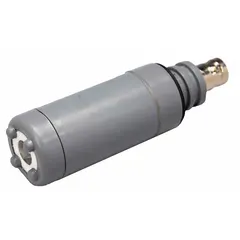 Plastic ORP electrode with a flat tip shape and double junction, designed for measuring oxidation-reduction potential in aqueous solutions. Features a BNR connection type and operates within +/-2000 mV or the range of the ORP meter. Suitable for surface measurements and samples with high contamination.