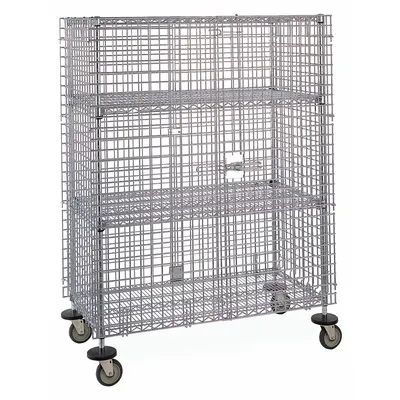 INSTOCK Mobile Security Cart: 48 in Overall Lg, 24 in Overall Wd, 5 3/4 ft Overall Ht - Lab Carts