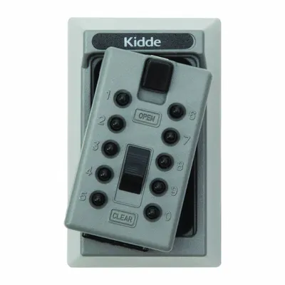 KIDDE Lock Box: Mechanical Combo Lock, 5 Key Capacity, 4 1/8 in Outside Ht - Surface-Mount Lockboxes