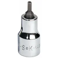 SK PROFESSIONAL TOOLS Socket Bit: 3/8 in Drive Size, Security Hex Tip, 9/64 in Tip Size, SAE (MPN 44209)