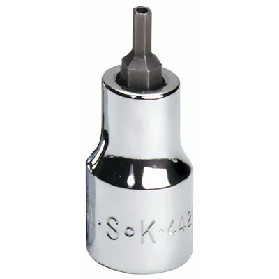 SK PROFESSIONAL TOOLS Socket Bit: 3/8 in Drive Size, Security Hex Tip, 9/64 in Tip Size - Security Hex Bit Sockets