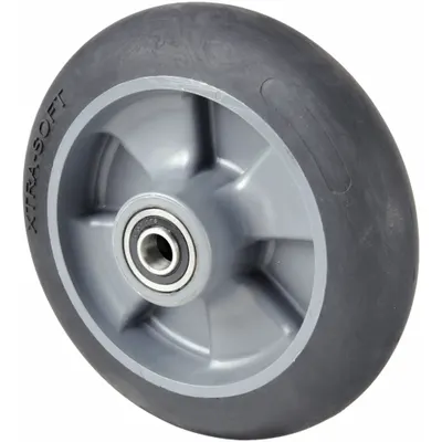 OEM Caster Wheel: 8 in Wheel Dia - Rubber Tread on Plastic Core Wheels