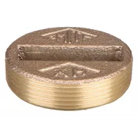 JAY R. SMITH MFG. CO Floor Cleanout: 2 in Overall Dia, 1 in Overall Ht, Cast Bronze, Cast Bronze (MPN 4470T02)