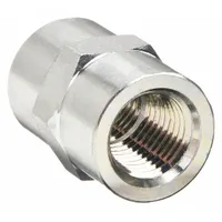 Hydraulic Hose Adapter: 1/4 in x 1/4 in Fitting Size, Female x Female, NPTF x NPTF, Rigid, Straight (MPN FZ1605)