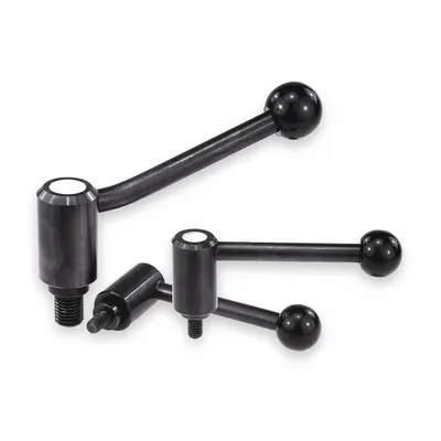 KIPP Adjustable Handle: Steel, 1/2"-13 Thread, 40 mm Thread Lg - Adjustable Tension Levers with Threaded Stud