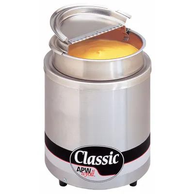 APW WYOTT Round Countertop Warmer: 7 qt Capacity, 500 W Watt, 8 1/4 in Overall Ht - Food Warmers