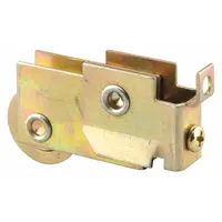 This hanging door roller from PRIME-LINE is designed for sliding or hanging doors in various settings. It measures 1-1/4 inches in length and 3-13/16 inches in width, with a maximum weight capacity of 40 pounds. Suitable for light-duty door applications