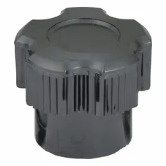 This DAVIES 5-arm knob features a threaded hole for manual adjustment and clamping on industrial machinery, control panels, and equipment. It has a 1 in diameter, 3/8"-16 thread, and 10 mm thread length, made of thermoset material.