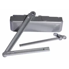 This LCN 4031 series door closer is a Grade 1 heavy-duty unit made of aluminum, suitable for interior or exterior use. It features a regular arm, non-hold open function, and adjustable spring size 4. The closer is ADA compliant and measures 10 3/8 inches in length. Typical applications include controlling door closing on commercial doors in high-traffic areas.