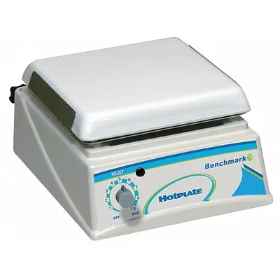 BENCHMARK SCIENTIFIC Hot Plate: US Std Plug Type, 7 1/8 in Plate Wd, 7 1/8 in Plate Lg - Single-Position Hot Plates