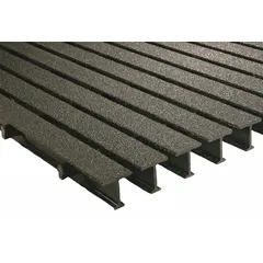 FIBERGRATE ISOFR flame-resistant structural grating, nominal size 36 in x 5 ft (WxL). Suitable for industrial walkways, platforms, and trench covers requiring corrosion resistance and fire safety.