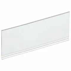 These clear plastic hanging label holders feature a pocket-style attachment for inserting paper labels. Sold in a pack of 25, they are used to identify bins, shelves, and containers in storage and material handling systems.