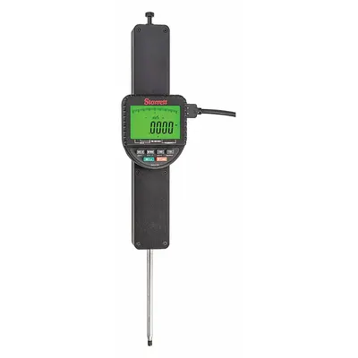 STARRETT Backlit Digital Indicator with Replaceable Back: 0 in to 4 in /0 mm to 100 mm - Digital Indicators with Non-Removable Flat Back