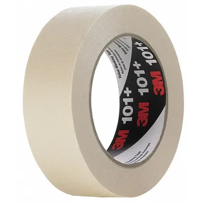 3M Masking Tape: 101+, Tan, 3 3/4 in Roll Wd, 60 yd Overall Roll Lg, 5.1 mil Thick - General Purpose Masking Tape