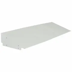 This steel slope top kit is designed for 36-inch-wide standard lockers. The powder-coated finish and sloped profile help prevent debris accumulation on locker tops. Suitable for use in industrial, educational, and commercial settings.