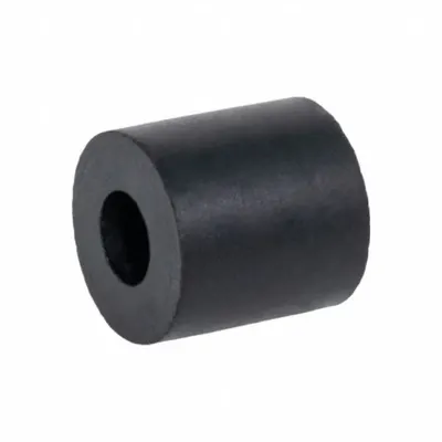 JW WINCO Through-Hole Rubber Bumper: Cylindrical, Natural Rubber - Plain Bore Vibration-Isolating Mounts