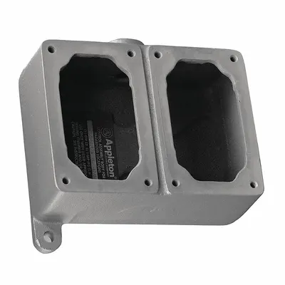 APPLETON ELECTRIC Mounting Body: 2 Gangs, Copper-Free Aluminum, 1/2 in Hub Size - 2-Gang Hazardous Location Electrical Boxes