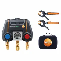 TESTO Manifold Gauge: 2 Valves, 3 Hoses, Series 550i (MPN 0564 3550 01)