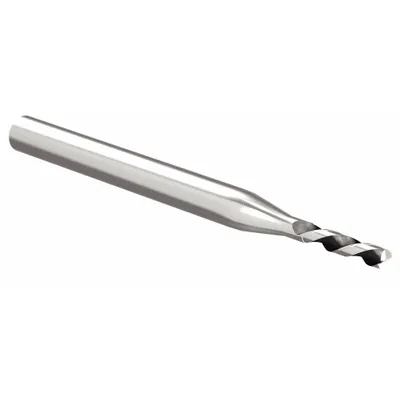 WIDIA HANITA Corner Radius End Mill: Carbide, 2 Flute, 4 mm Mill Dia, 12 mm LOC - Fast-Cutting Carbide Corner-Radius End Mills for Aluminum