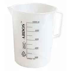 Tall Form Plastic Beaker with Handle, Polypropylene, Translucent, Printed Graduation, P50806