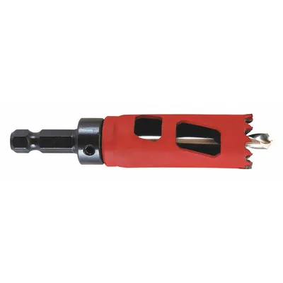 MORSE Hole Saw: 9/16 in Saw Dia., 5/6 Teeth per Inch, 1 7/8 in Max. Cutting Dp - Multi-Material-Cutting Hole Saws with Attached Arbor