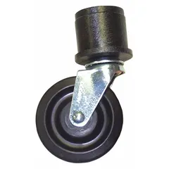 This 4-inch caster adaptor is designed for use with DuraShelf shelving systems, fitting models K3624B, K4824B, K6624B, K9624B, KT3624B, KT4824B, KT6624B, and KT9624B. It enables mobility for compatible shelving units in warehouses, workshops, or industrial storage areas.