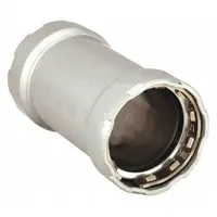 VIEGA MEGAPRESS Crimp Coupling Fitting: 1 in Pipe x 1 in Pipe Size, Press-fit x Press-fit, Steel (MPN 25040)