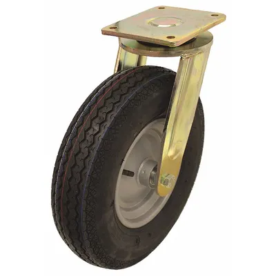 OEM Plate Caster: Swivel - Plate Casters with Pneumatic Wheels