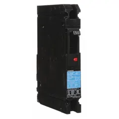 Siemens ED4 series molded case circuit breaker rated 50 A with a maximum interrupting rating of 22 kA at 277 V AC. Features a fixed instantaneous trip and load-side lug terminals, supporting any phase connection. Suitable for overcurrent protection in branch circuits, feeders, and equipment disconnection within panelboards and switchboards.