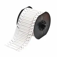 Sleeve Label: 1/8 in x 2 in, Polyolefin, White (Matte), For 16 AWG to 20 AWG Wire Gauge (MPN B33D-125-2-7642)