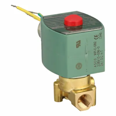 REDHAT Solenoid Valve: 2-Way, Normally Closed, 1/4 in Pipe Size, 24V DC, High Flow - 2-Way/2-Position, Normally Closed Solenoid Valves