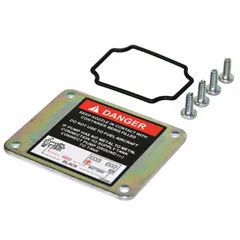 Junction box cover replacement kit for Fill-Rite FR4400 series pumps and model FR1204H. Includes junction box cover to protect wiring connections in fuel transfer applications.