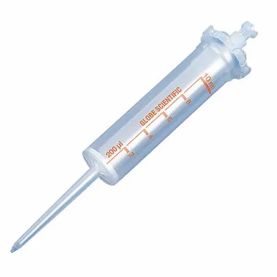 GLOBE SCIENTIFIC Dispenser Syringe Tip: Sterile, 1,000 ul Capacity, Bulk Bag, No Filter - Sterile Pipette Tips