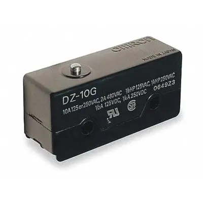 OMRON DZ-10G-1A Pin Plunger Snap-Action Switch, 3NO/3NC, Solder, 2 A @ 480 V AC - Plunger Snap-Action Switches