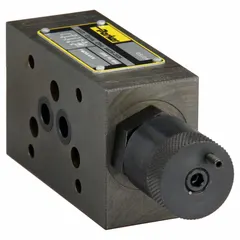 Double-throttle valve for precise flow regulation in hydraulic systems. D05 NFPA size, rated for maximum pressure of 5,075 psi. Suitable for industrial machinery and mobile equipment requiring reliable flow control.
